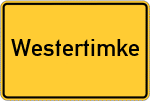 Place name sign Westertimke