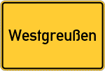 Place name sign Westgreußen