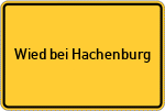 Place name sign Wied bei Hachenburg