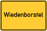 Place name sign Wiedenborstel