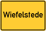 Place name sign Wiefelstede