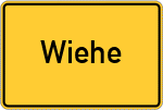 Place name sign Wiehe, Unstruttal