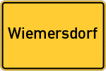 Place name sign Wiemersdorf