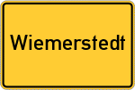 Place name sign Wiemerstedt