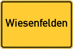 Place name sign Wiesenfelden