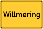 Place name sign Willmering