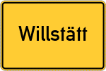 Place name sign Willstätt
