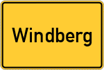 Place name sign Windberg, Niederbayern
