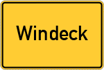 Place name sign Windeck, Sieg