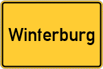 Place name sign Winterburg