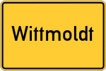 Place name sign Wittmoldt