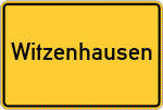 Place name sign Witzenhausen