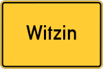 Place name sign Witzin