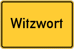 Place name sign Witzwort