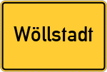 Place name sign Wöllstadt