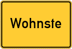 Place name sign Wohnste