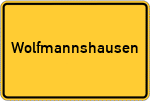 Place name sign Wolfmannshausen