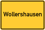 Place name sign Wollershausen
