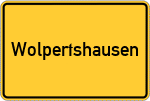 Place name sign Wolpertshausen
