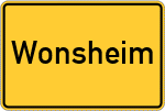 Place name sign Wonsheim