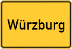 Place name sign Würzburg