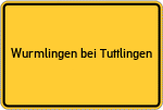 Place name sign Wurmlingen bei Tuttlingen