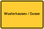 Place name sign Wusterhausen / Dosse
