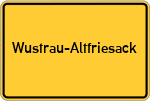 Place name sign Wustrau-Altfriesack