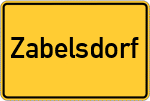 Place name sign Zabelsdorf