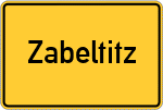 Place name sign Zabeltitz