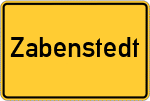 Place name sign Zabenstedt