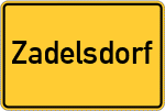 Place name sign Zadelsdorf