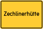 Place name sign Zechlinerhütte
