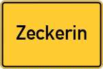 Place name sign Zeckerin