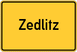 Place name sign Zedlitz