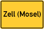 Place name sign Zell (Mosel)