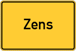 Place name sign Zens