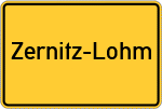 Place name sign Zernitz-Lohm