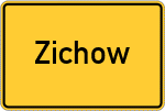 Place name sign Zichow