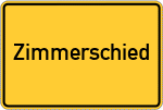 Place name sign Zimmerschied