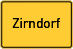 Place name sign Zirndorf, Mittelfranken