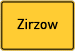 Place name sign Zirzow