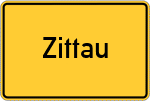 Place name sign Zittau