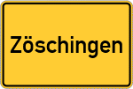 Place name sign Zöschingen