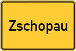 Place name sign Zschopau