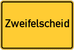 Place name sign Zweifelscheid