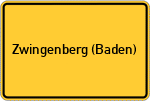 Place name sign Zwingenberg (Baden)
