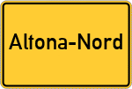 Place name sign Altona-Nord