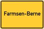 Place name sign Farmsen-Berne