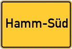 Place name sign Hamm-Süd